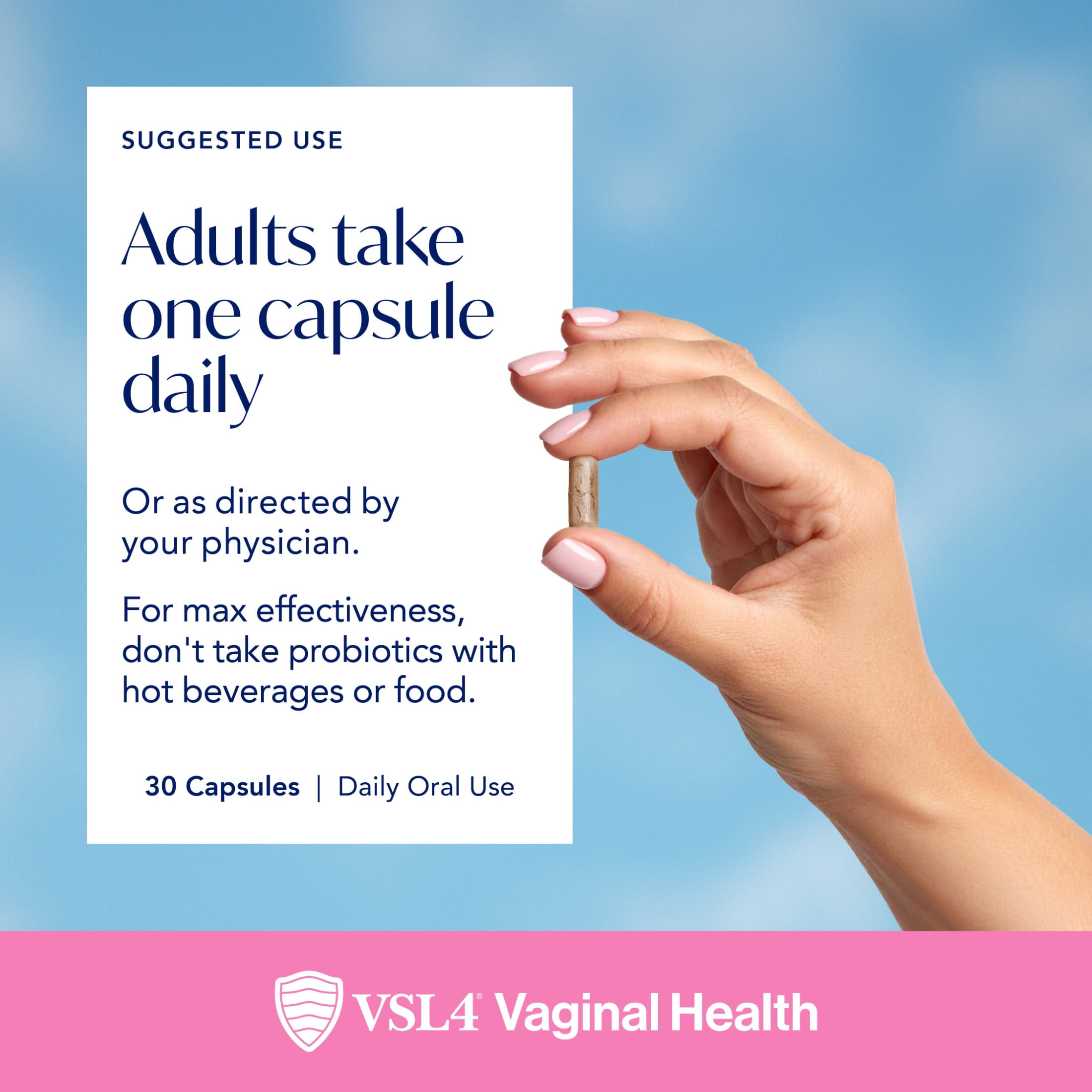 VSL4® Vaginal Health Daily Probiotic Supplement for Adults, 30 Count