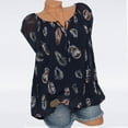 thumbnail image 3 of PENGXIANG T-Shirt à Manches Courtes Col en V Imprimé Décontracté d'Été pour Femmes, 3 of 5
