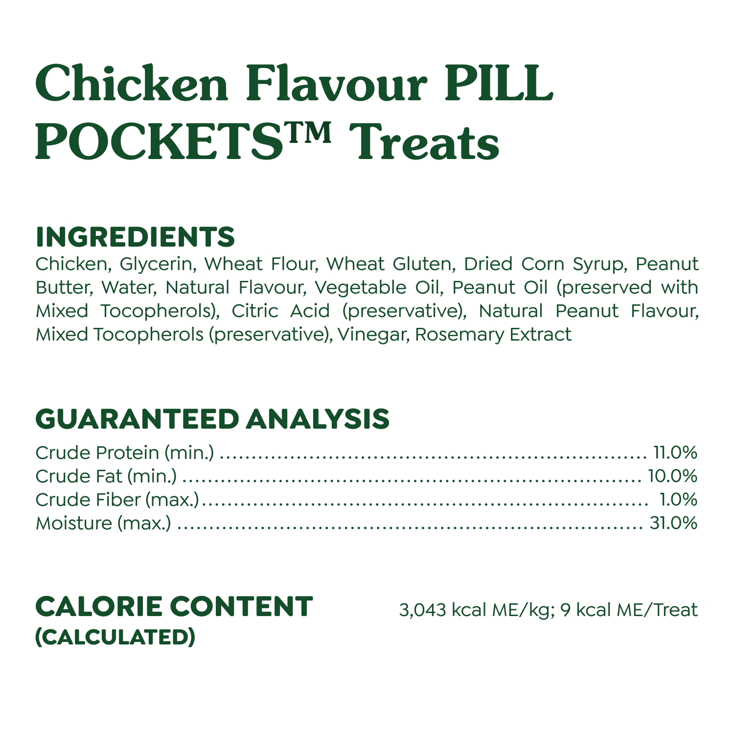 Greenies PILL POCKETS Dog Treats Tablet Size Adult Natural Soft Chicken Flavour