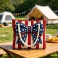 thumbnail image 5 of 250th Anniversary Usa Women's Patriotic Bow Star Quilted Tote Bags Large Capacity Top Handle Shoulder Purses CasualTravel Bags for Women Daily Use, 5 of 9