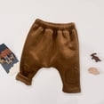 thumbnail image 4 of Lovskoo Toddler Baby Girls' Furry Fleece Warm Pull-On Pants Super Soft Sweatpants Stretch Joggers For 6 Months-4 Years Brown, 4 of 6