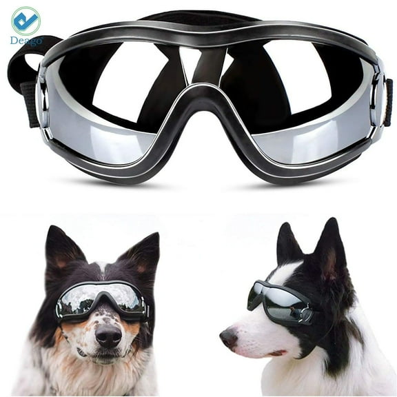 Deago Dog Goggles UV Resistant Sunglasses Snowproof Waterproof Glasses Adjustable Eyewear Protection for Large Dogs