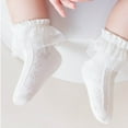 thumbnail image 4 of Odeerbi Ruffle Socks for Infant Boys Girls Cute Soft Cotton Socks Baby Breathable Lace Dance Socks, 4 of 7