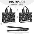 thumbnail image 3 of Daisy Canvas Tote Bag for Women with Compartments, Large Cute Floral Teacher Student Shoulder Bag Nurse Purses Crossbody Bags Work Laptop Book Bag Satchels Handbags, 3 of 6