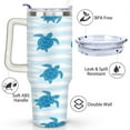 thumbnail image 3 of Cute Sea Turtle 40 Oz Tumbler with Handle Lid and Straw, Stainless Steel Double Walled Vacuum Insulated Cup, Cute Anniversary Wedding Birthday Gifts Tumbler for Women Men Friends Outdoor Indoor, 3 of 7