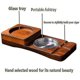 thumbnail image 4 of Posavasos para cenicero de cigarros/bandeja de vidrio para whisky y soporte para cigarros, cenicero de madera para cigarros, ranura para sostener cigarros, reposacigarros, juego de, 4 of 4