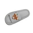 thumbnail image 4 of Gray Easy Wear Slippers With Cattle Print And Sturdy Construction For Indoor Comfort, 4 of 4