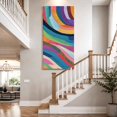 thumbnail image 4 of Canvas Wall Art, Abstract Geometric Framed Canvas Prints for Living Room Hallway, Modern Colorful Oil Painting Artwork Gallery Wrapped Wall Decor for Home Office, Gifts, 30"x60" Ship Next Day, 4 of 9