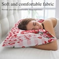 thumbnail image 5 of Valentine's Day Pillow Covers, Linen Long Throw Pillow Case, Loves Gnomes Roses Romantic Pink Plaid Holiday Pillow Protector Decorative Cushion Cover for Living Room/Bedroom 24" x 36", 5 of 8