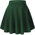 thumbnail image 1 of SURJDE Jupe Patineuse Mini Décontractée Évasée Extensible Basique pour Femmes, 1 of 5