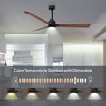 thumbnail image 4 of Matthews Fan Company AKLK-BK-WN-72 Alessandra 72” Matte Black Ceiling Fan with 3 Walnut Blades, Integrated LED Light Kit, Remote Control, Indoor/Outdoor Wet Rated, 4 of 6