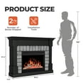 thumbnail image 4 of WAA Electric Fireplace Mantel Package Wooden Surround Firebox TV Stand Free Standing Electric Fireplace Heater,Remote Control,4 Flame Colors,12 Flame Bed Colors,5 Flame Brightness,5 Speeds,Black, 4 of 7