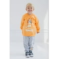 thumbnail image 2 of Bluey Bingo Little Boys Fleece Pullover Hoodie and Jogger Pants Outfit Set Orange / Gray 6, 2 of 5