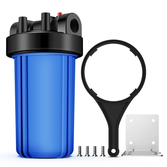 Whole House Water Filter System, SimPure 10-Inch Water Filtration for City Water, Well Water, Rainwater, 4.5" x 10", Blue
