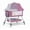 Pink, variant on StarZe 4 in 1 Infant Baby Bassinet Bedside with Mosquito Net and Storage Rack,5 Auto-Lock Adjustable Height Baby Crib for 0-24 Months,Pink