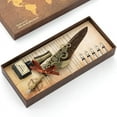 thumbnail image 1 of Ink Quill Pen Sealing Wax  Set Retro European Style Stainless Steel Nib Quill Pen and Ink Set, 1 of 5