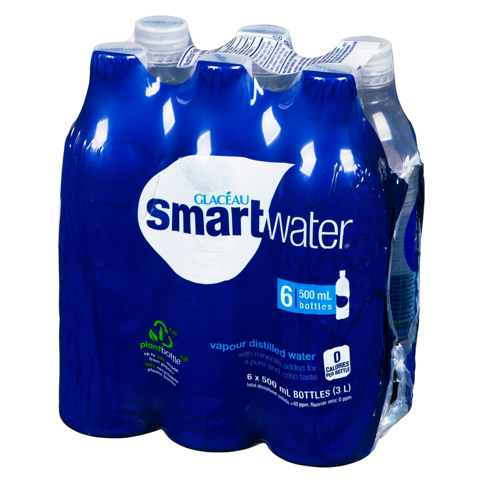 Glacéau smartwaterMD, emballage de 6 bouteilles de 500 mL