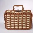 thumbnail image 4 of 1Ensemble Valise Rétro Tissée à la Main Multicolore pour Accessoires de Photographie de Mariage 30x21x12 Po, 4 of 9