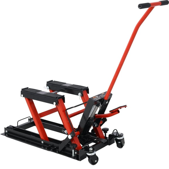 Pinypikaka 1500 Lbs Motorcycle Lift Jack Steel ATV Lifts Stand Hoist With Swivel Casters