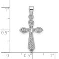 thumbnail image 4 of Sterling Silver Rhodium-plated CZ Polished Pointed Cross Pendant Material Primary Purity Polished Bold Delicate Designed for those who cherish timeless beauty, 4 of 4