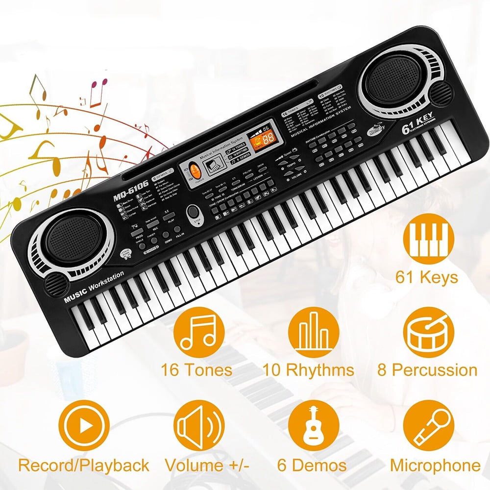 61 Keys Keyboard Piano, Portable Music Electronic Keyboards with