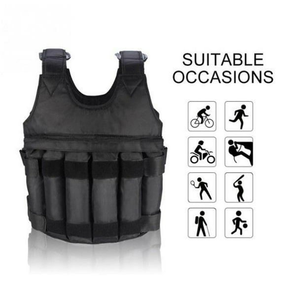 Jadeshay Weighted Vest for Men Workout - Adjustable Weight Vests 20lbs/ 30lbs/ 40lbs/ 50lbs/ 100lbs Max Loading 110lbs Workout Equipment
