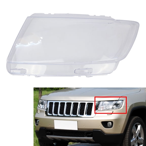 NS 1Pc Headlight Lens Cover Left Car Front Headlight Headlights Cover Headlight Lens Cover Left for Compass 2011-2017