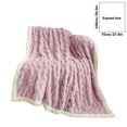 thumbnail image 3 of Mecorevxz Warm Fleece Blanket Comfortable Thick Blanket Lunch Break Home Leisure Blanket Solid Holiday Gift Fall and Winter Thick Blanket,Pink,40x28 Inch, 3 of 7