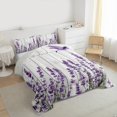 thumbnail image 3 of Homewish Purple Lavender Plant Bedding Comforter Set, Grey Old Barn Door Twin Comforter Sets, Teens Kids Girls Female Reversible Bedding Set, Luxury Bedroom Decor, 2pcs, 3 of 8