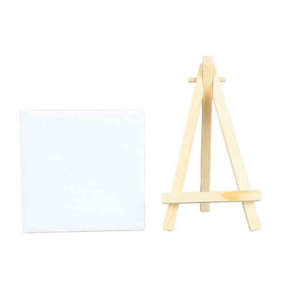 10 mini caballetes de madera de 5,9 pulgadas de alto y 3,1 pulgadas de ancho con inclinación ajustable y marco para pintura al óleo DIY