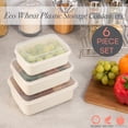 thumbnail image 3 of Simplify 6 Piece Natural Plastic Food Storage Containers, Beige, 3 of 13