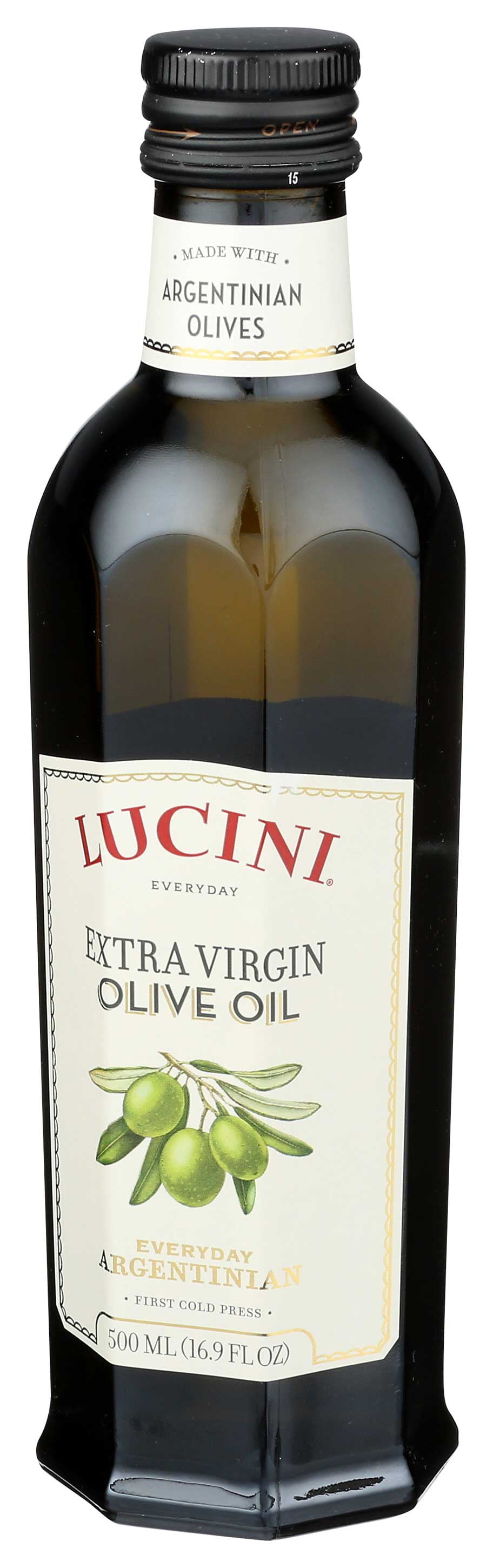 Lucini Everyday Extra Virgin Olive Oil 500 ml 16.9 oz (Pack of 6)