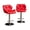 Red, variant on Roundhill Furniture Glasgow Contemporary Tufted Adjustable Height Hydraulic Bar Stools, Set of 2