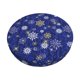 thumbnail image 1 of Disketp Golden Snowflakes Royal Blue Funda Redonda para Taburete, Funda de Cojín para Silla de Bar Suave y Elástica-12 inch, 1 of 7