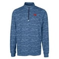 thumbnail image 2 of Men's Cutter & Buck Navy Dayton Flyers Big & Tall Traverse Camo Print Stretch Quarter-Zip Pullover Top, 2 of 3