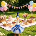 thumbnail image 4 of RUINIXCW Porch Goose Birthday Outfit for 23 inch Cement Plastic Goose Statue Accessories Garden Porch Goose Clothes Crown Hat with Scarf and Tulle Skirt Set Yard Patio Lawn Art Decor (No Goose), 4 of 7