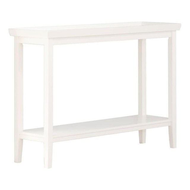 Pemberly Row Table Console Contemporaine, Fini Bois Blanc