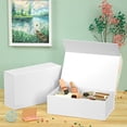 thumbnail image 2 of White Gift Box, 12x6x4'' Gift boxes for Presents with Lids Magnetic Closure Rectangle Collapsible for Bridesmaid Proposal Box, Wedding, Christmas, Halloween, Birthday Gift Packging, 2 of 8