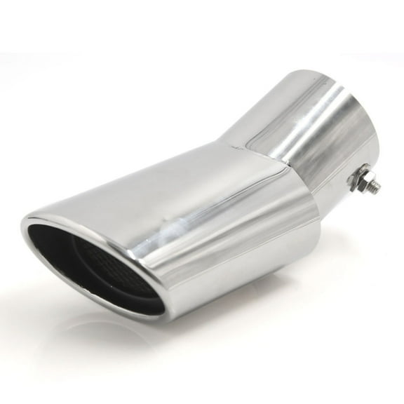 Unique Bargains Stainless Steel 75mm Inlet Slant Cut Car Exhaust Muffler Tip Tail Pipe