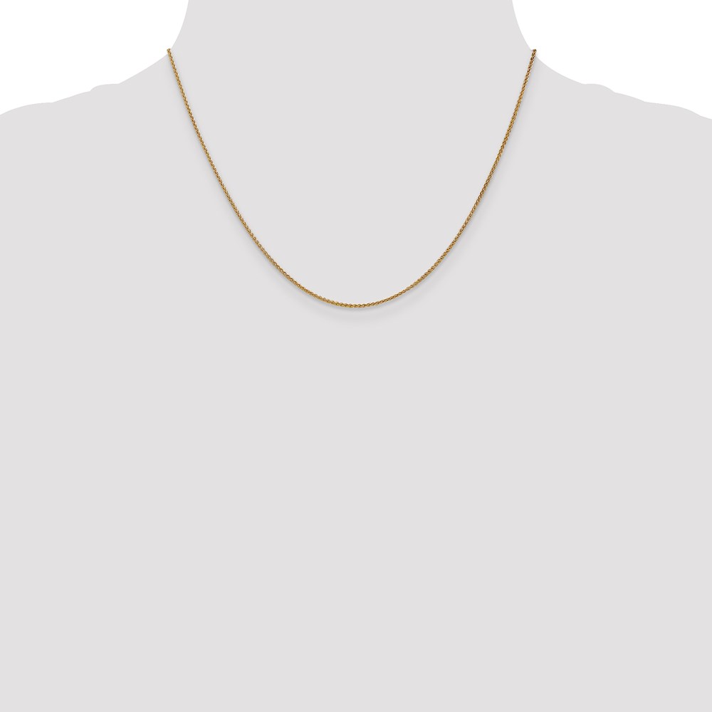 14k Yellow Gold Solid 1.2mm Spiga 