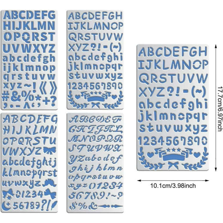 Mixed Letter Number Metal Stencils for Wood Carving, Drawings and