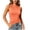 Orange, variant on GERsome Women's Hooded Tank Tops Crew Neck Open Back Lace UP Workout Sleeveless Shirts for Summer Gym Athletic Blue Size L