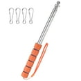 thumbnail image 1 of Uxcell 6.56Ft/2M Telescopic Flag Pole with Clips Orange, 1 of 2