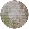 thumbnail image 2 of HomeRoots 605514 8 ft. Brown & Green Round Abstract Washable Indoor & Outdoor Area Rug, 2 of 5