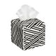 thumbnail image 1 of Fotbe Black White Stripes Porta Pañuelos Decorativo de Cuero, Caja Cuadrada Moderna para Pañuelos Faciales, Organizador y Dispensador 5x5x5'', 1 of 7