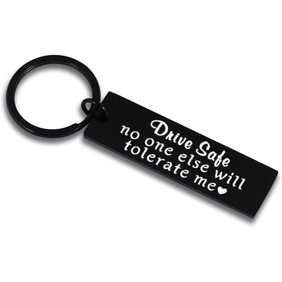 Boyfriend Day Gift Thoughtful Anniversary Steel Keychain Boo Bakset Stuffers for Husband Him Men Birthday Gift Idea Romantic Gifts for Him Meaningful Gifts for Boyfriend Drive Safe Keychain