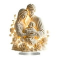 thumbnail image 2 of Figura decorativa de Jesucristo en 2D, acrílico, para mesa, coleccionable, para festividades Familia sagrada blanca, 2 of 9