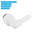 thumbnail image 4 of Uxcell 1/4" Water Pipe Stem Elbow Connector Push to Connect Fitting, 10 Pack White, 4 of 5