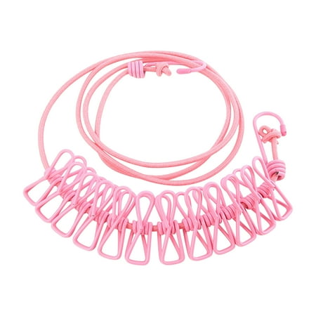 

Krqap Outdoor Camping Travel Home Retractable Clothesline With Clips Clothesline Portable Windproof Non-Slip Drying Rope 12 Clips Inspirational Wall Decals