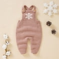 thumbnail image 2 of Mercatoo Newborn Baby Girl Boy Knitted Sweater Romper Infant Clothes Shoulder Strap Knit Jumpsuit Bodysuit Overall Clothing, 2 of 9